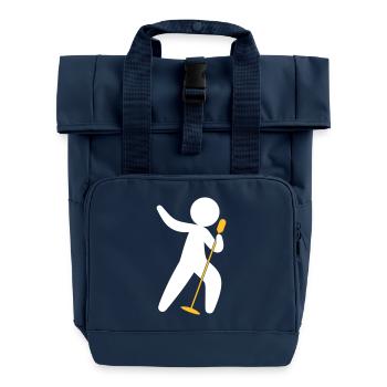Popstar - Roll Top Backpack with Two Handles - navy - Front