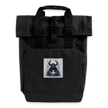 Do not disturb! - Roll Top Backpack with Two Handles - black - Front