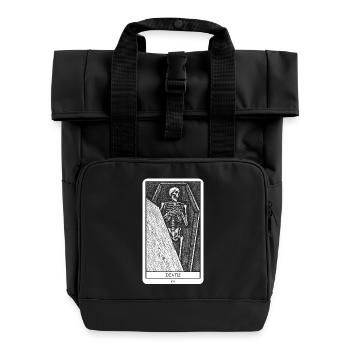 Death Tarot - Roll Top Backpack with Two Handles - black - Front