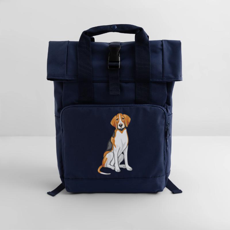 Sitzender Foxhound Rolltop Rucksack mit zwei Griffen