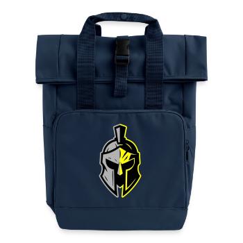 Spartaner Helm Symbol - Rolltop Rucksack mit zwei Griffen - Navy - Vorne
