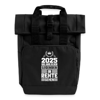 rente 2025 legenden - Rolltop Rucksack mit zwei Griffen - Schwarz - Vorne