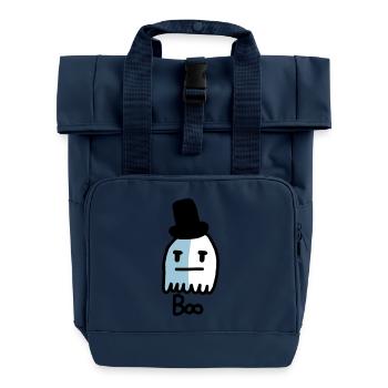 fantôme mignon - Sac à dos Roll Top à deux anses - bleu marine - Devant