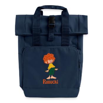 Pumuckl With Cheeky Pose And Mischievous Smile - Roll Top Backpack with Two Handles - navy - Front