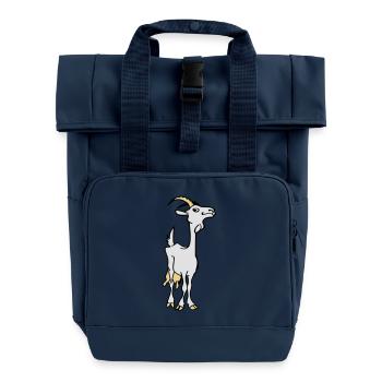 Ziege - Rolltop Rucksack mit zwei Griffen - Navy - Vorne