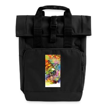 Chaos one - la chemise parfaite pour le TDAH - Psycho - Sac à dos Roll Top à deux anses - noir - Devant