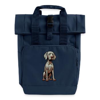 Weimaraner Amoureux Weimaraner Gardien Weimaraner - Sac à dos Roll Top à deux anses - bleu marine - Devant