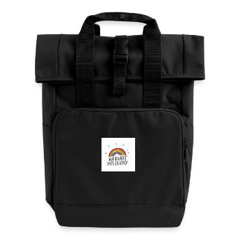 logo - Sac à dos Roll Top à deux anses - noir - Devant