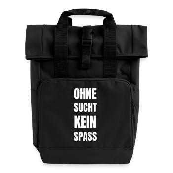 Pas de plaisir sans dépendance - Sac à dos Roll Top à deux anses - noir - Devant