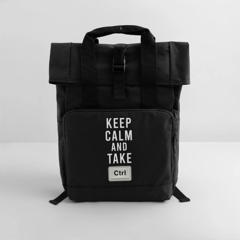 Keep Calm And Take Control - Ctrl - Programmierung Rolltop Rucksack mit zwei Griffen