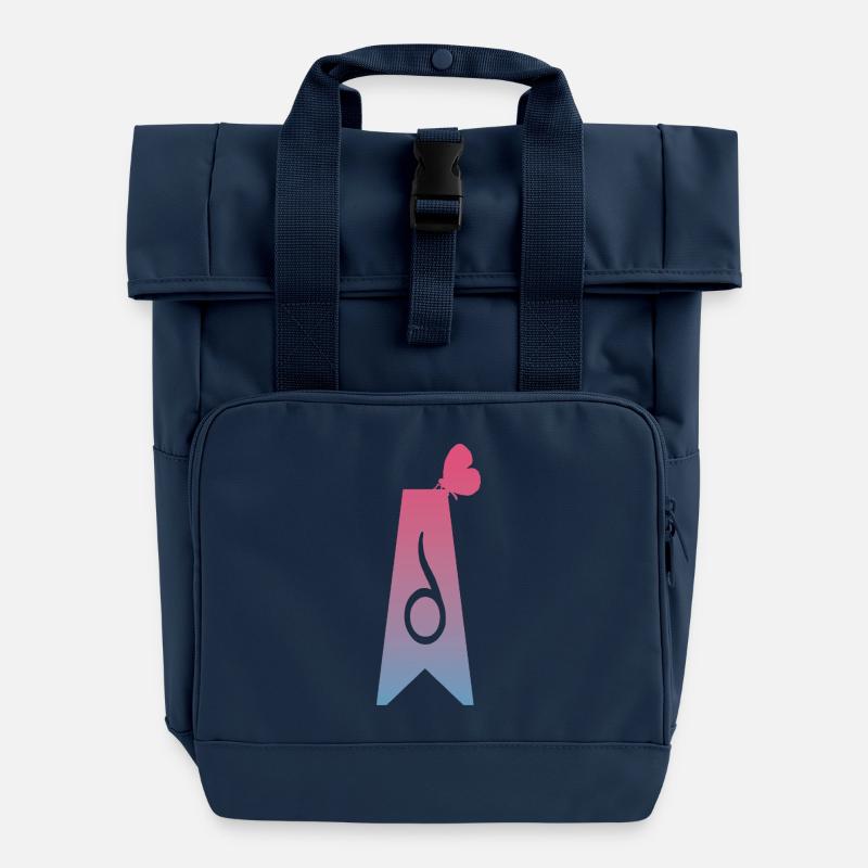 Valentinstag AD-Logo - Rolltop Rucksack mit zwei Griffen - Navy