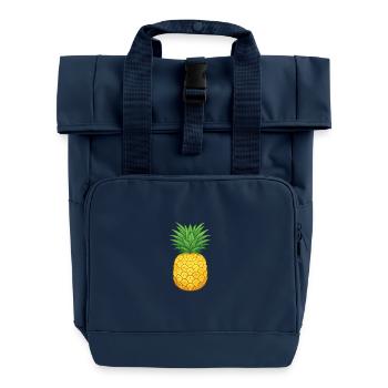 Pineapple - Roll Top Backpack with Two Handles - navy - Front