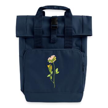 Rose - Sac à dos Roll Top à deux anses - bleu marine - Devant