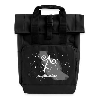 Sternzeichen Schütze - Rolltop Rucksack mit zwei Griffen - Schwarz - Vorne