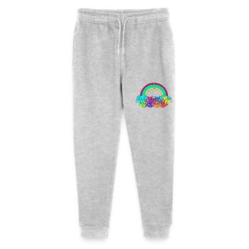 80s 90s Retro Bat Halloween Rainbow - Stanley/Stella Mini Mover Teen Organic Jogging Trousers  - heather grey - Front