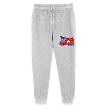 Fire engine 6 birthday children - Stanley/Stella Mini Mover Teen Organic Jogging Trousers  - heather grey - Front