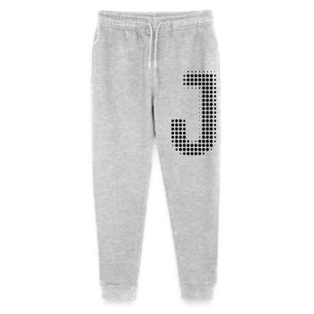 J Buchstabe Punkte Raster - Stanley/Stella Teenager Bio Jogginghose Mini Mover  - Grau meliert - Vorne
