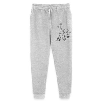 Lustige Wanderschnecke – Pilgern & Wandern - Stanley/Stella Teenager Bio Jogginghose Mini Mover  - Grau meliert - Vorne