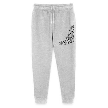 Notenschluessel avec le coeur et les notes - Pantalon de jogging bio Mini Mover Stanley/Stella Ado  - gris chiné - Devant