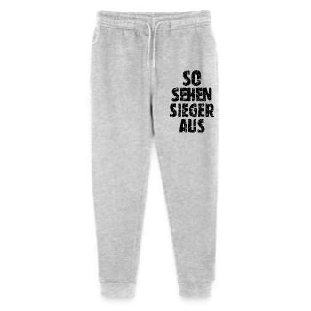 So sehen Sieger aus (Vintage/Schwarz) - Stanley/Stella Teenager Bio Jogginghose Mini Mover  - Grau meliert - Vorne