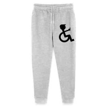 Rollstuhlfahrer zeigt Mittelfinger # - Stanley/Stella Teenager Bio Jogginghose Mini Mover  - Grau meliert - Vorne