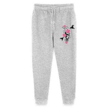 Kolibri Hibiskus Sommer Hummingbird - Stanley/Stella Teenager Bio Jogginghose Mini Mover  - Grau meliert - Vorne