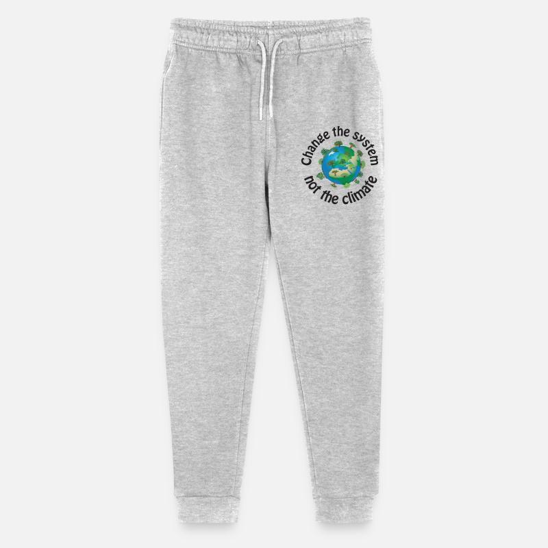 Changer le système, pas le climat noir - Pantalon de jogging bio Mini Mover Stanley/Stella Ado  - gris chiné