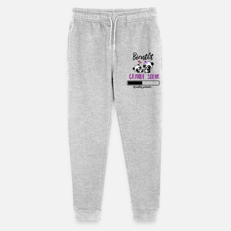 Bientôt grande soeur - Pantalon de jogging bio Mini Mover Stanley/Stella Ado - gris chiné