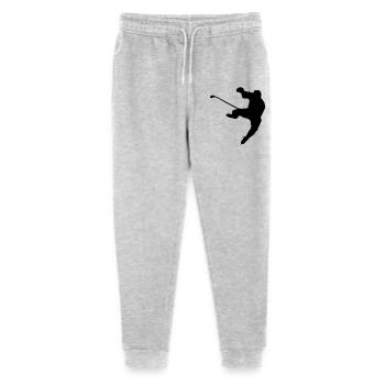 ice hockey shadow image logo - Stanley/Stella Mini Mover Teen Organic Jogging Trousers  - heather grey - Front
