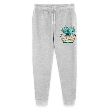 Sukkulenten Topf Muster - Stanley/Stella Teenager Bio Jogginghose Mini Mover  - Grau meliert - Vorne