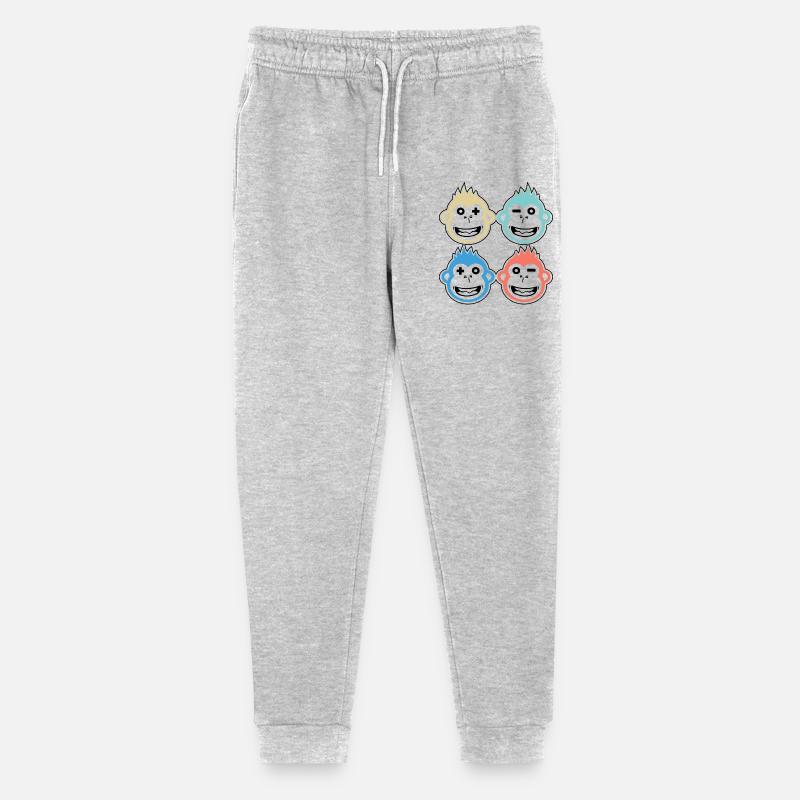 4 singes heureux - Pantalon de jogging bio Mini Mover Stanley/Stella Ado - gris chiné