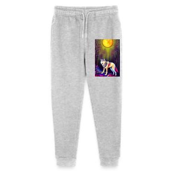 Wolf und Mond - Stanley/Stella Teenager Bio Jogginghose Mini Mover  - Grau meliert - Vorne