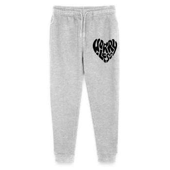 Worry less. Less worrying in heart shape * - Stanley/Stella Mini Mover Teen Organic Jogging Trousers  - heather grey - Front