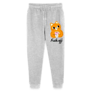Genervte Katze - Stanley/Stella Teenager Bio Jogginghose Mini Mover  - Grau meliert - Vorne