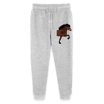 Big Side-Tölter Islandpferd – Brauner - Stanley/Stella Teenager Bio Jogginghose Mini Mover  - Grau meliert - Vorne