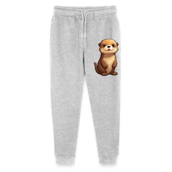 Niedliches Otter-Design | Sommerstimmung | Otter - Stanley/Stella Teenager Bio Jogginghose Mini Mover  - Grau meliert - Vorne