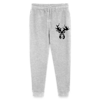 Rentier Elch Hirsch Geweih Illustration Symbol - Stanley/Stella Teenager Bio Jogginghose Mini Mover  - Grau meliert - Vorne