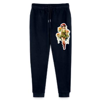 Zierliches Blumenmädchen Rote Mütze Shirt - Stanley/Stella Teenager Bio Jogginghose Mini Mover  - Navy - Vorne