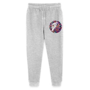 Schwan mit Mandalas verziert - Stanley/Stella Teenager Bio Jogginghose Mini Mover  - Grau meliert - Vorne