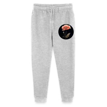 Poppy, poppy, flower, red, orange - Stanley/Stella Mini Mover Teen Organic Jogging Trousers  - heather grey - Front