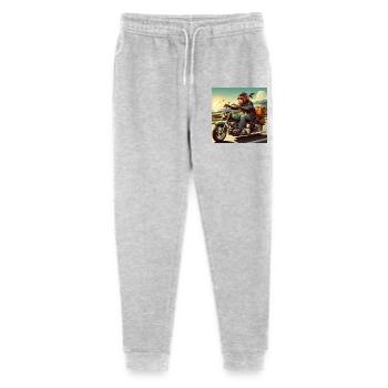 Monkey on motorbike - Stanley/Stella Mini Mover Teen Organic Jogging Trousers  - heather grey - Front