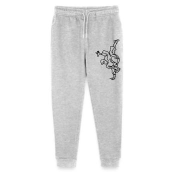 Breakdance Boy Drawing - Stanley/Stella Mini Mover Teen Organic Jogging Trousers  - heather grey - Front