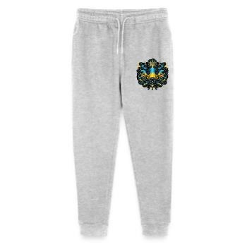 Ukraine Drapeau ukrainien Drapeau Liberté - Pantalon de jogging bio Mini Mover Stanley/Stella Ado  - gris chiné - Devant