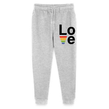 LGBT Regenbogen love Shirt - Stanley/Stella Teenager Bio Jogginghose Mini Mover  - Grau meliert - Vorne
