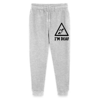 I'm deaf. Deaf, hard of hearing, deafness. - Stanley/Stella Mini Mover Teen Organic Jogging Trousers  - heather grey - Front