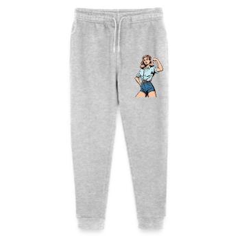 Female Strength – Selbstbewusste Frau Illustration - Stanley/Stella Teenager Bio Jogginghose Mini Mover  - Grau meliert - Vorne