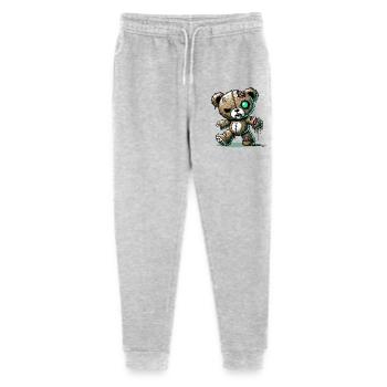 gruseliger Zombie-Teddy für Halloween Spaß - Stanley/Stella Teenager Bio Jogginghose Mini Mover  - Grau meliert - Vorne