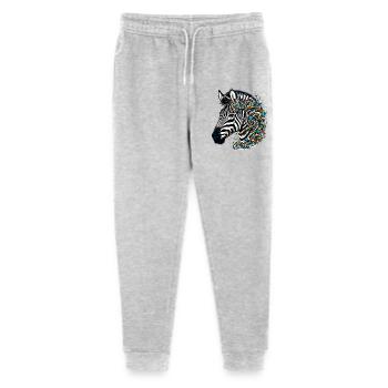 Zebra - Stanley/Stella Teenager Bio Jogginghose Mini Mover  - Grau meliert - Vorne