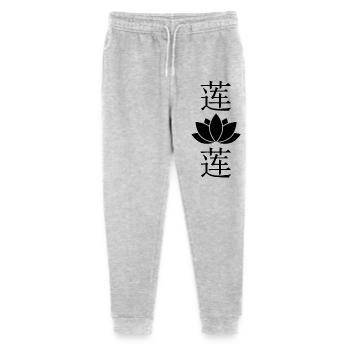 Black Lotus Flower - Stanley/Stella Mini Mover Teen Organic Jogging Trousers  - heather grey - Front