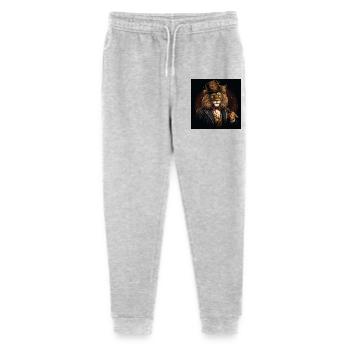 Lion gentleman en chapeau haut de forme - Pantalon de jogging bio Mini Mover Stanley/Stella Ado  - gris chiné - Devant